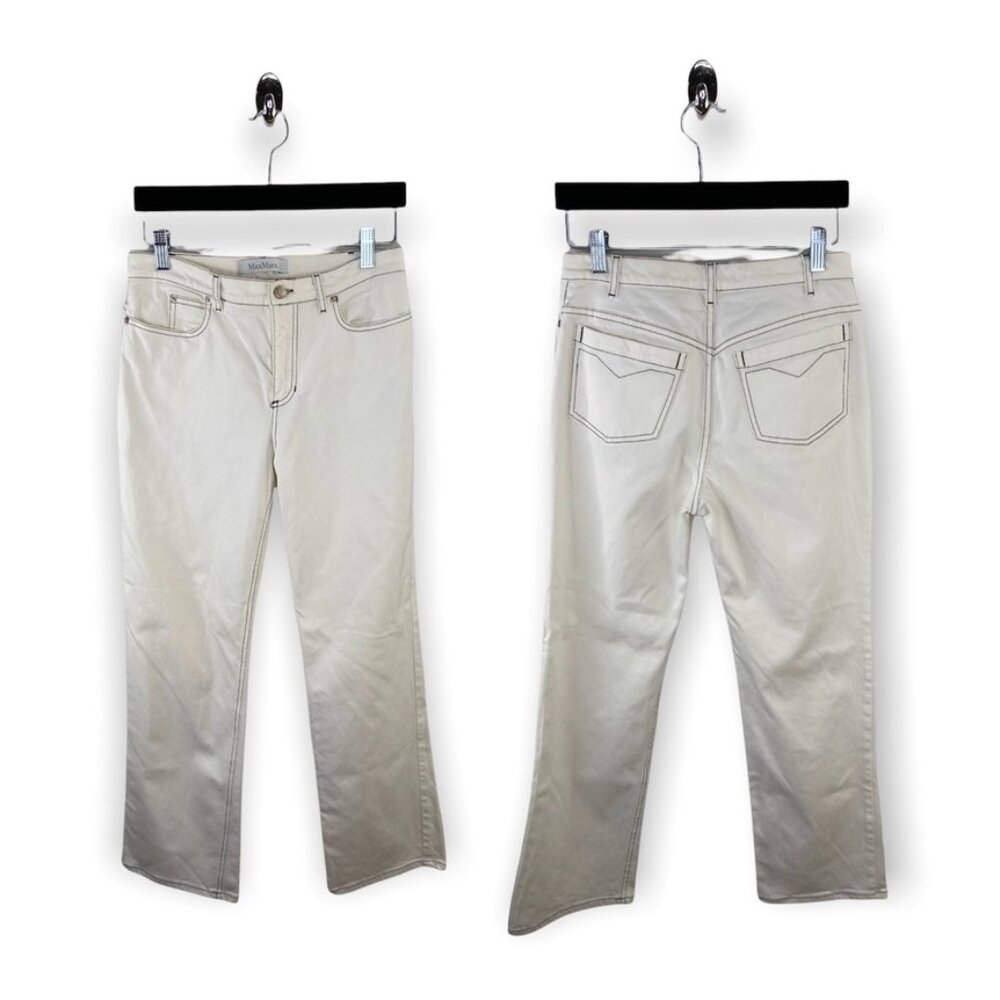 MaxMara White High Rise Jeans Size 4
